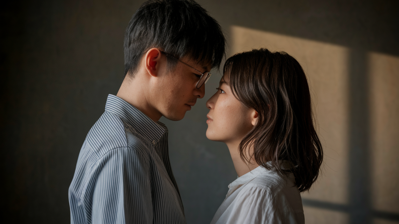 見つめ合う男女