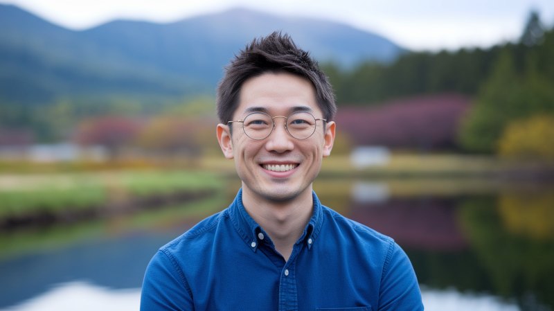 婚活で笑う男性