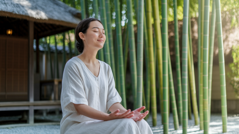 悩みかあら解放された女性