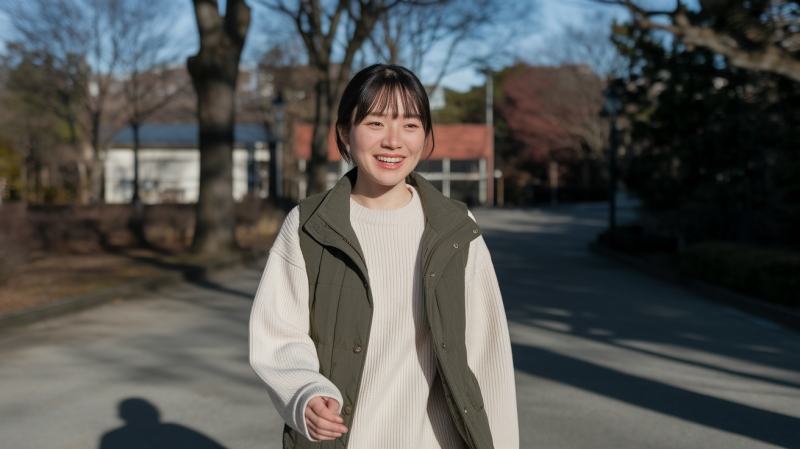 外見に自信がないが前向きに生きる女性