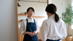 自己分析する女性