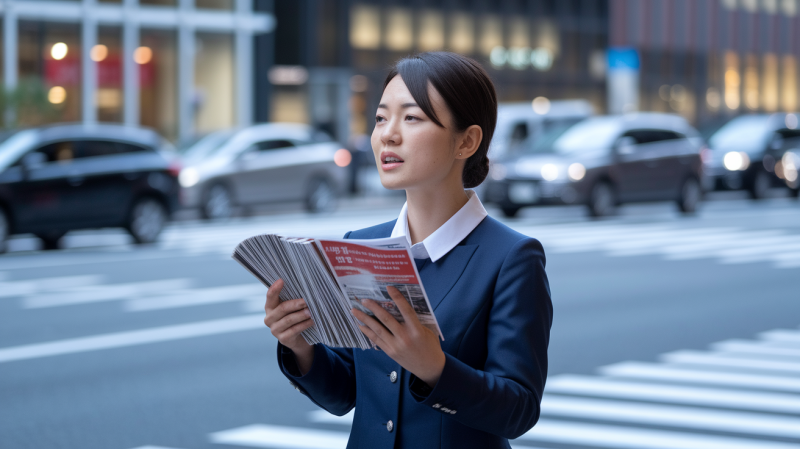 宗教勧誘の女性