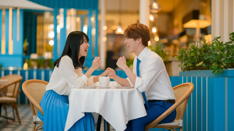 婚活中のカップル