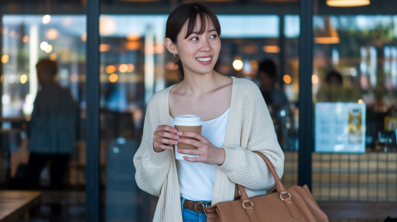 年収の気にしない笑顔の女性