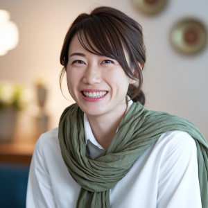 笑顔のプロフィール写真女性