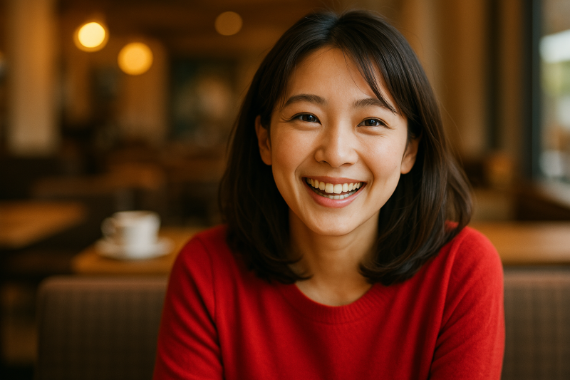 異性との出会いに喜んでいる女性