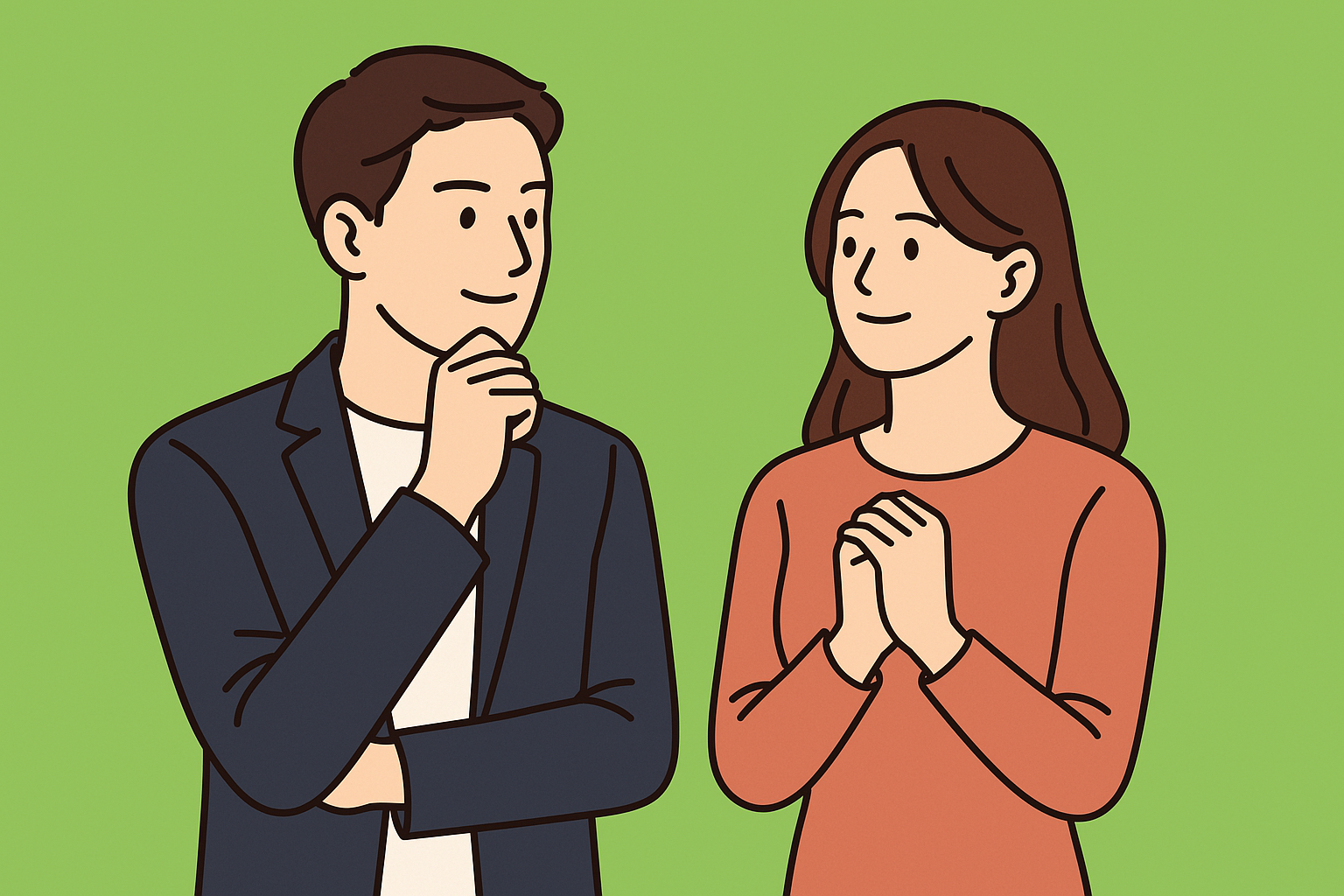 マッチングアプリとオンライン結構相談所で婚活をする男女