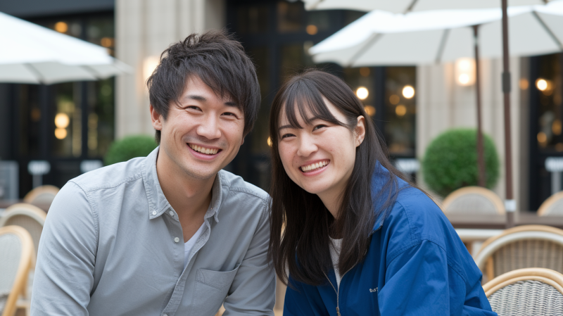 マッチングアプリで出会った男女