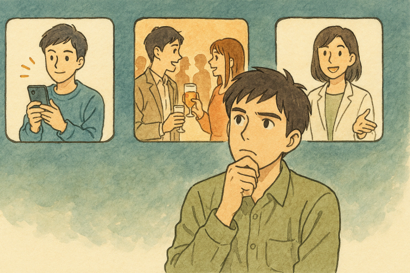 婚活の戦略を考える男性