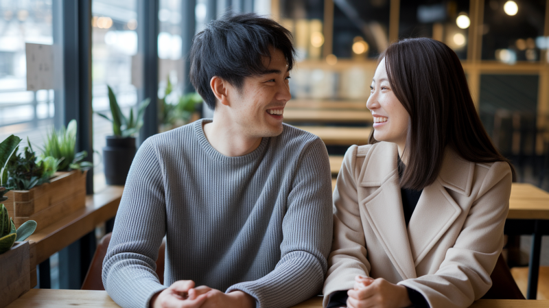 オンライン結婚相談所で出会った男女