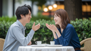 オンライン結婚相談所で出会った男女