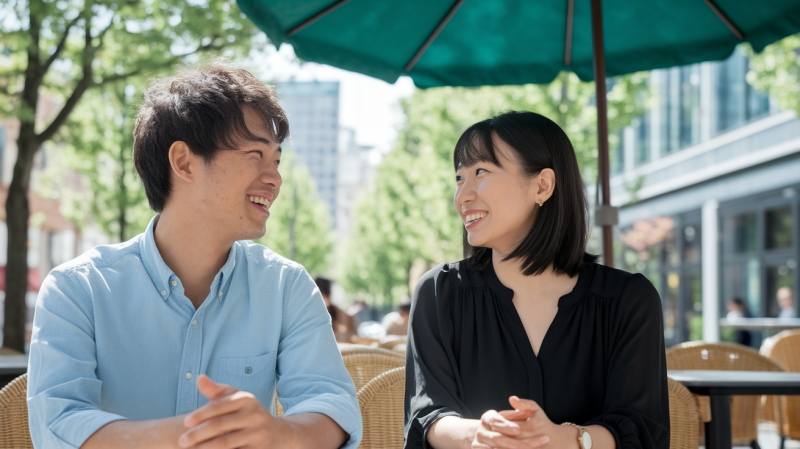 オンライン結婚相談所で出会った男女