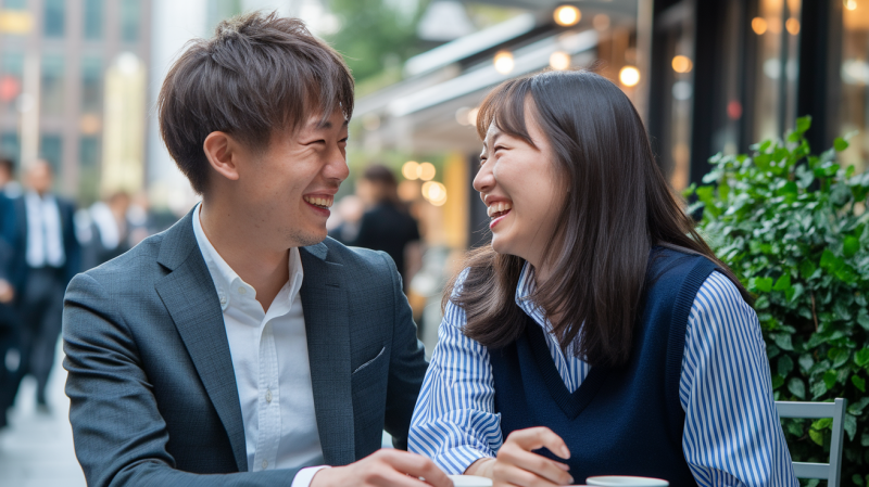 マッチングアプリで出会った男女