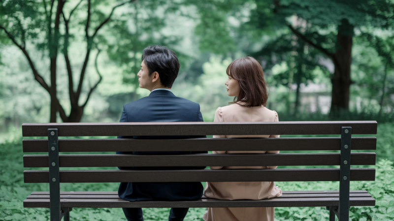 コミュニケーションをとる男女