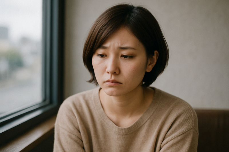 元恋人に連絡しようか悩んでいる女性