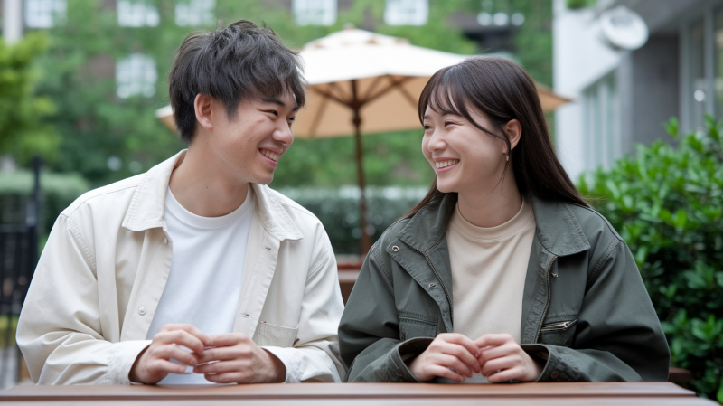 マッチングアプリで出会った男女