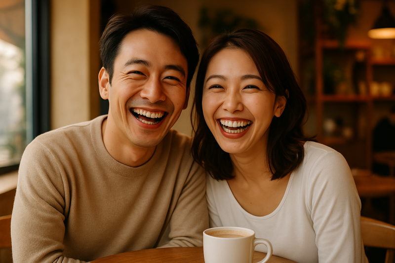 婚活中のカップル