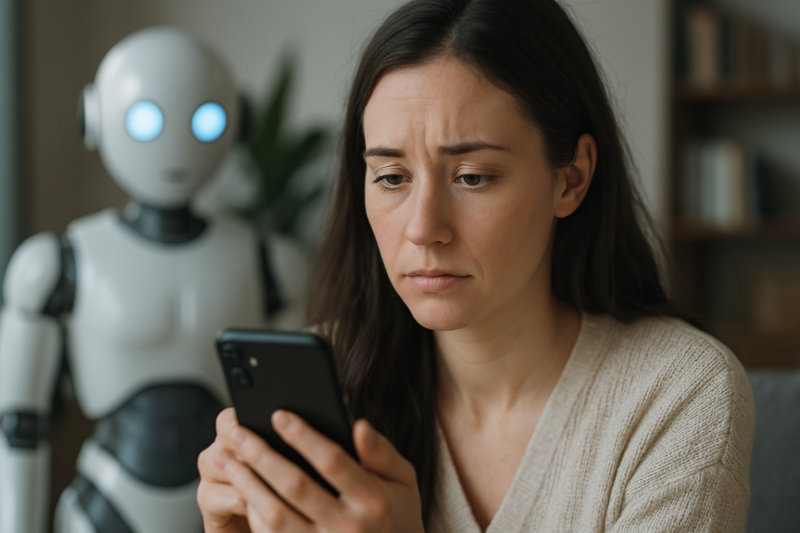 AIに連来相談する女性