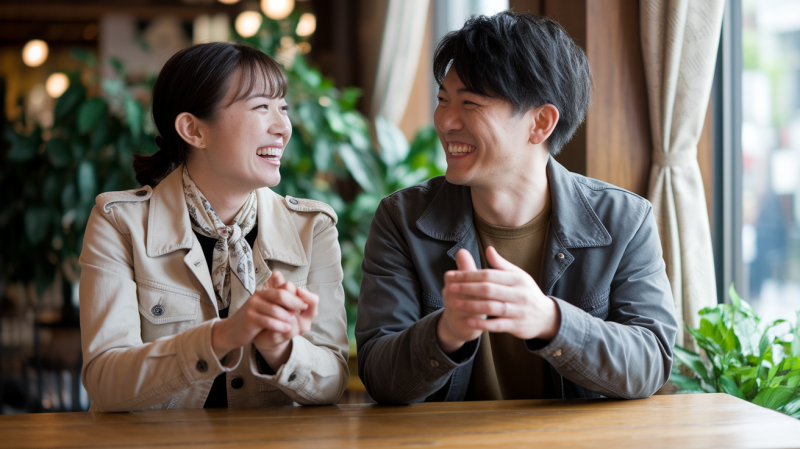 コミュニケーションをとる男女