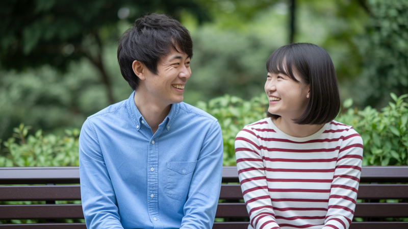 オンライン結婚相談所で出会った男女