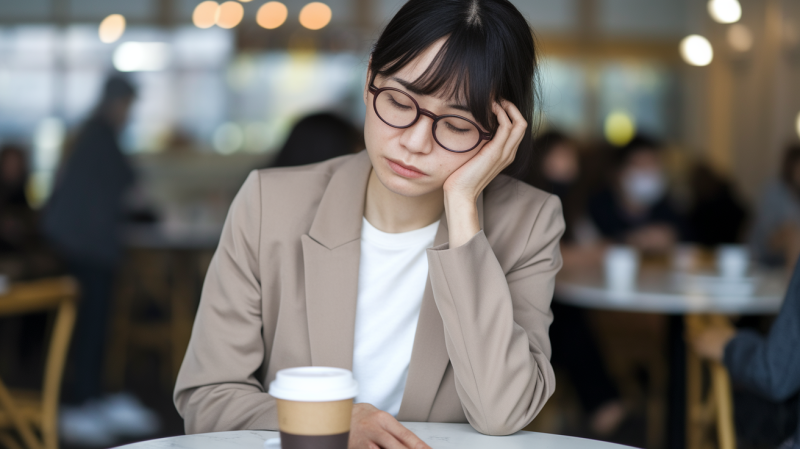 婚活に疲れた表情の女性