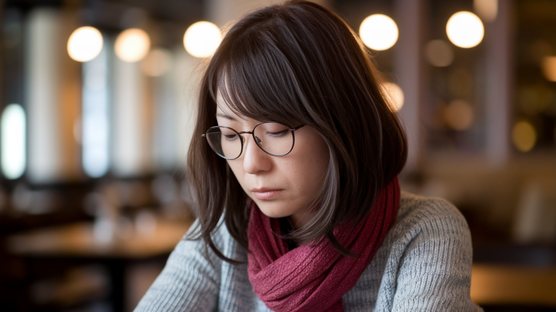 婚活で脈なしと悲しむ女性