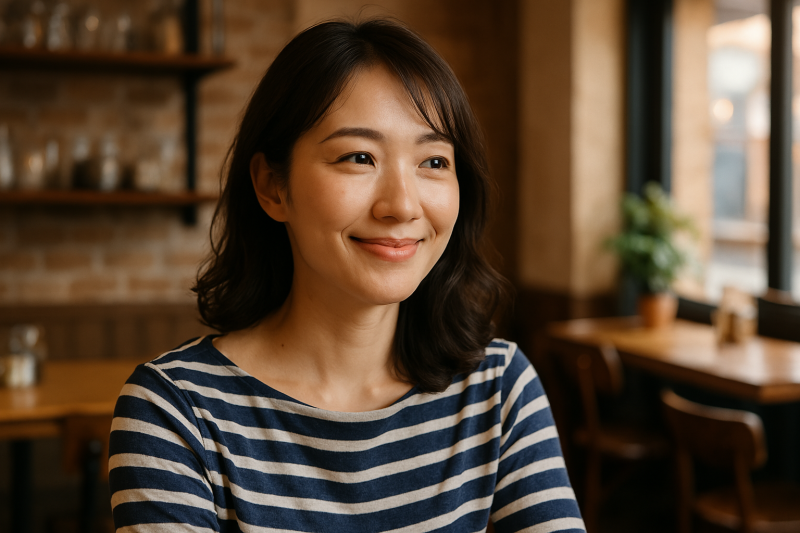 失恋から立ち直って前を向いている女性