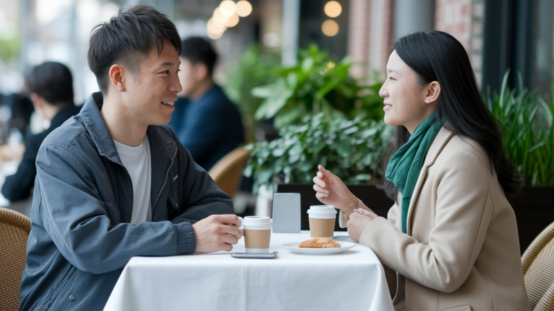 初デートの男女 