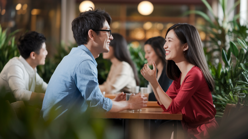 オンライン結婚相談所で出会った男女