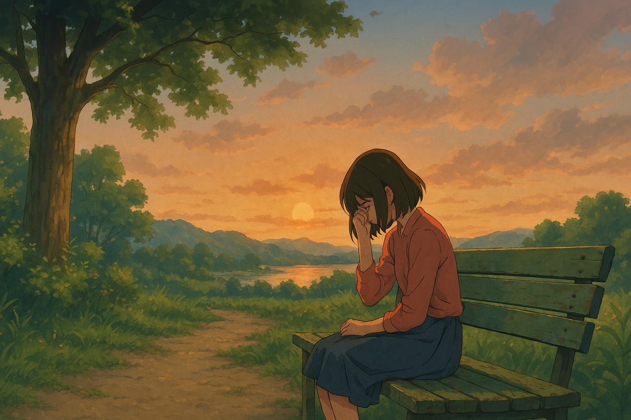 失恋して落ち込む女性