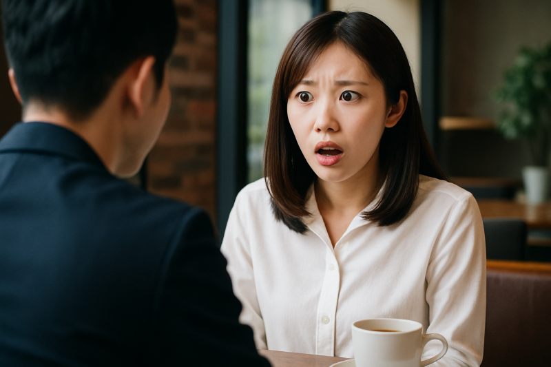 ショックなことを言われた女性