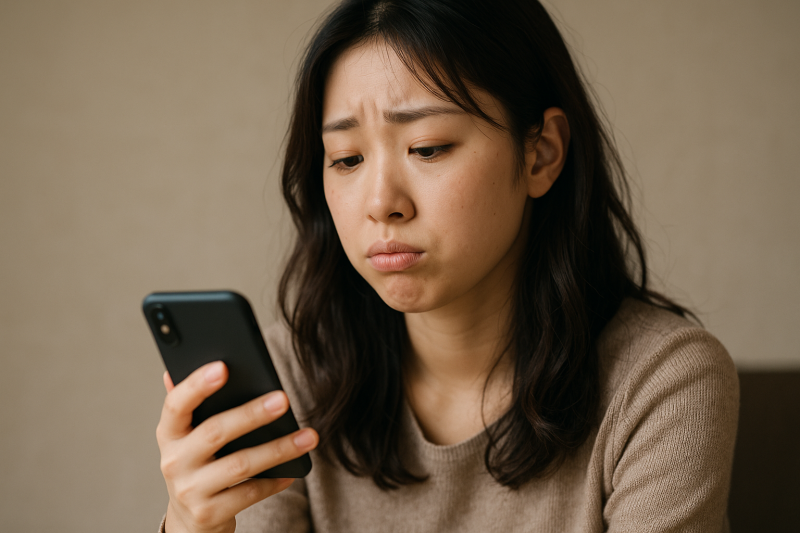 落ち込んでいる女性