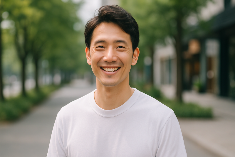 結果を出した男性