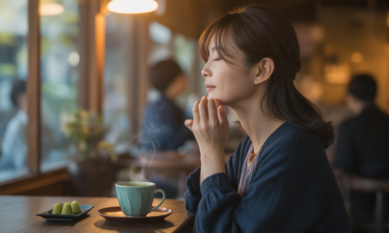 考え事をする女性